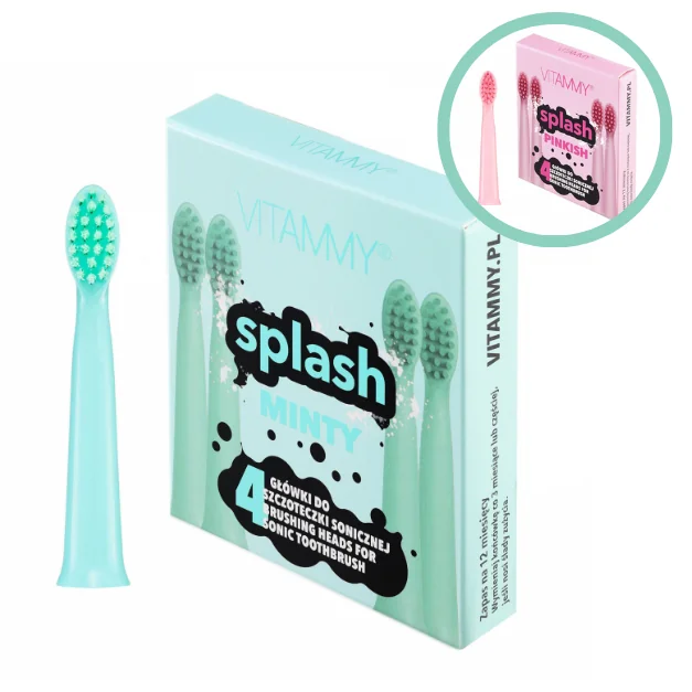 Set 4 Rezerve Periuta De Dinti Vitammy Splash, Roz