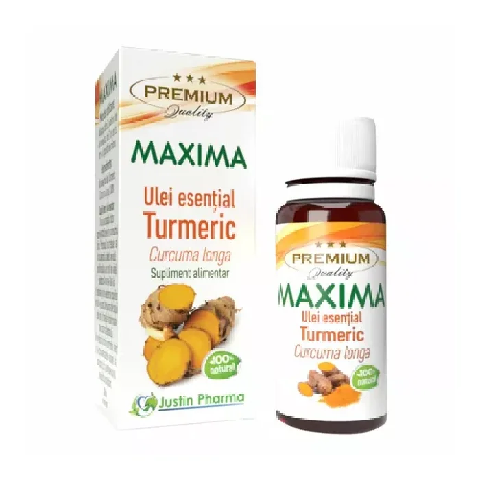 Ulei Esențial De Turmeric, Uz Intern, 10 Ml, Justin Pharma