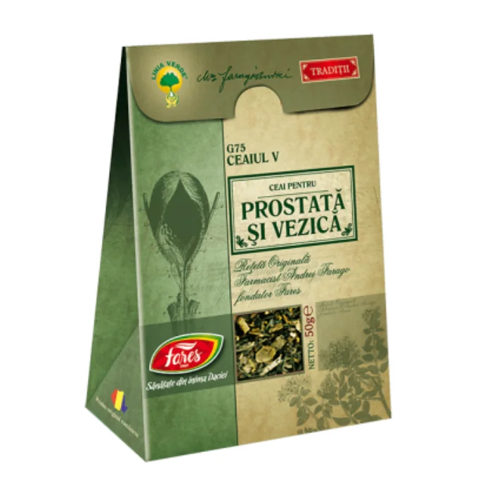 Ceaiul V – Ceai Pentru Prostată și Vezică, G75, Ceai La Pungă (Rețetă Originală Andrei Farago)