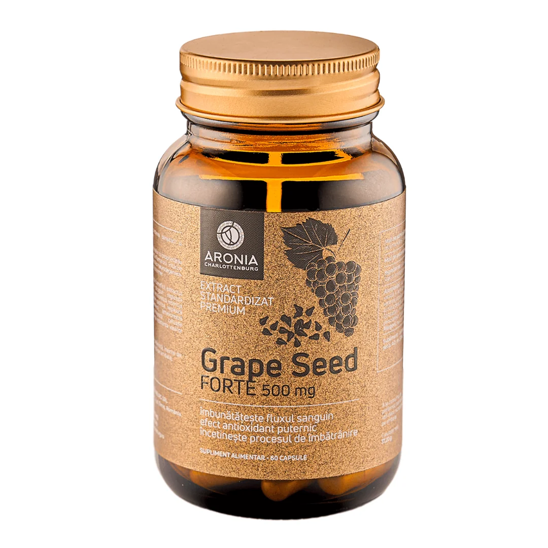 Grape Seed Forte, 500mg, 60 Capsule, Aronia Charlottenburg