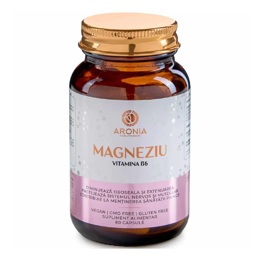 Magneziu 375mg Cu Vitamina B6, 60 Capsule, Aronia Charlottenburg