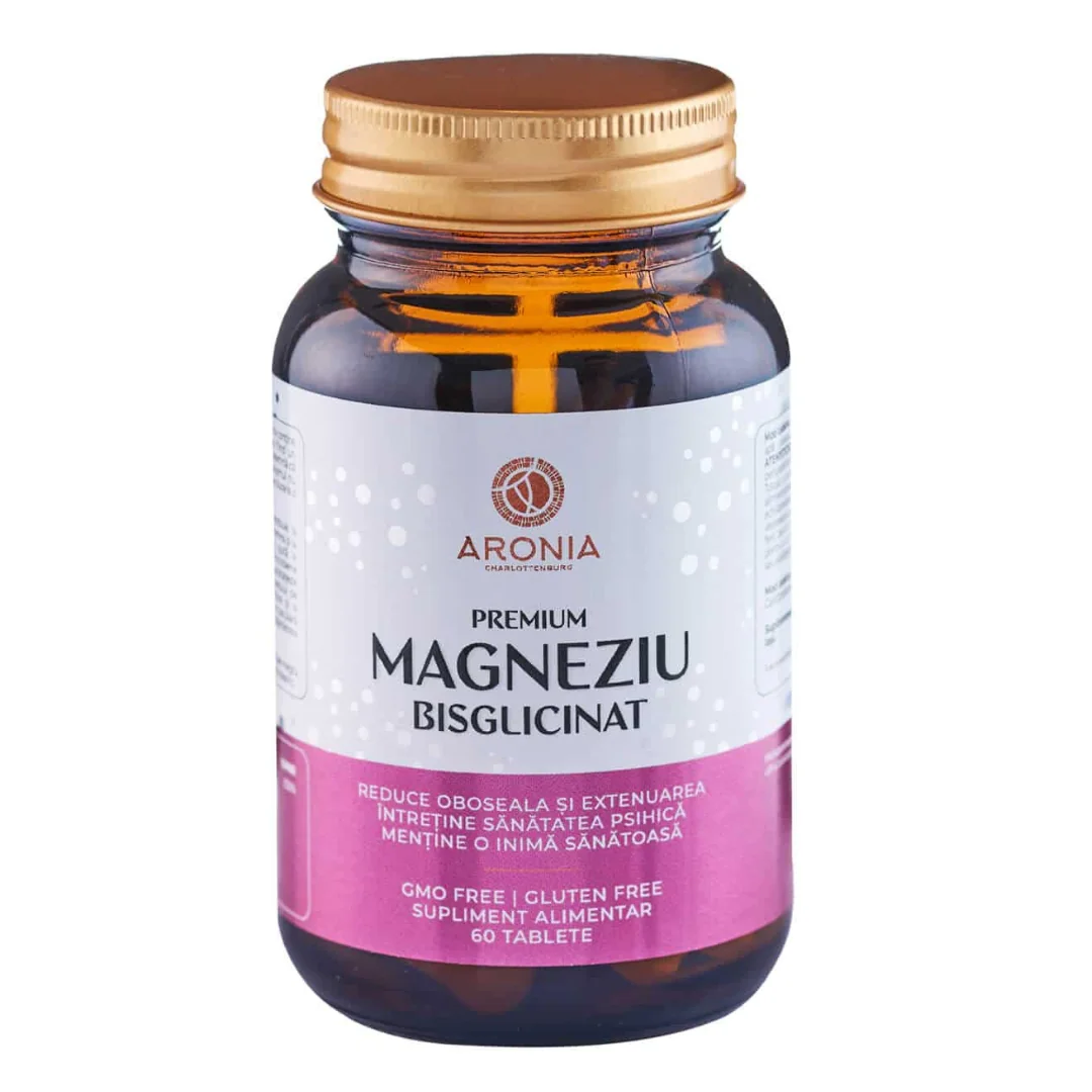 Premium Magneziu Bisglicinat, 60 Tablete, ARONIA CHARLOTTENBURG