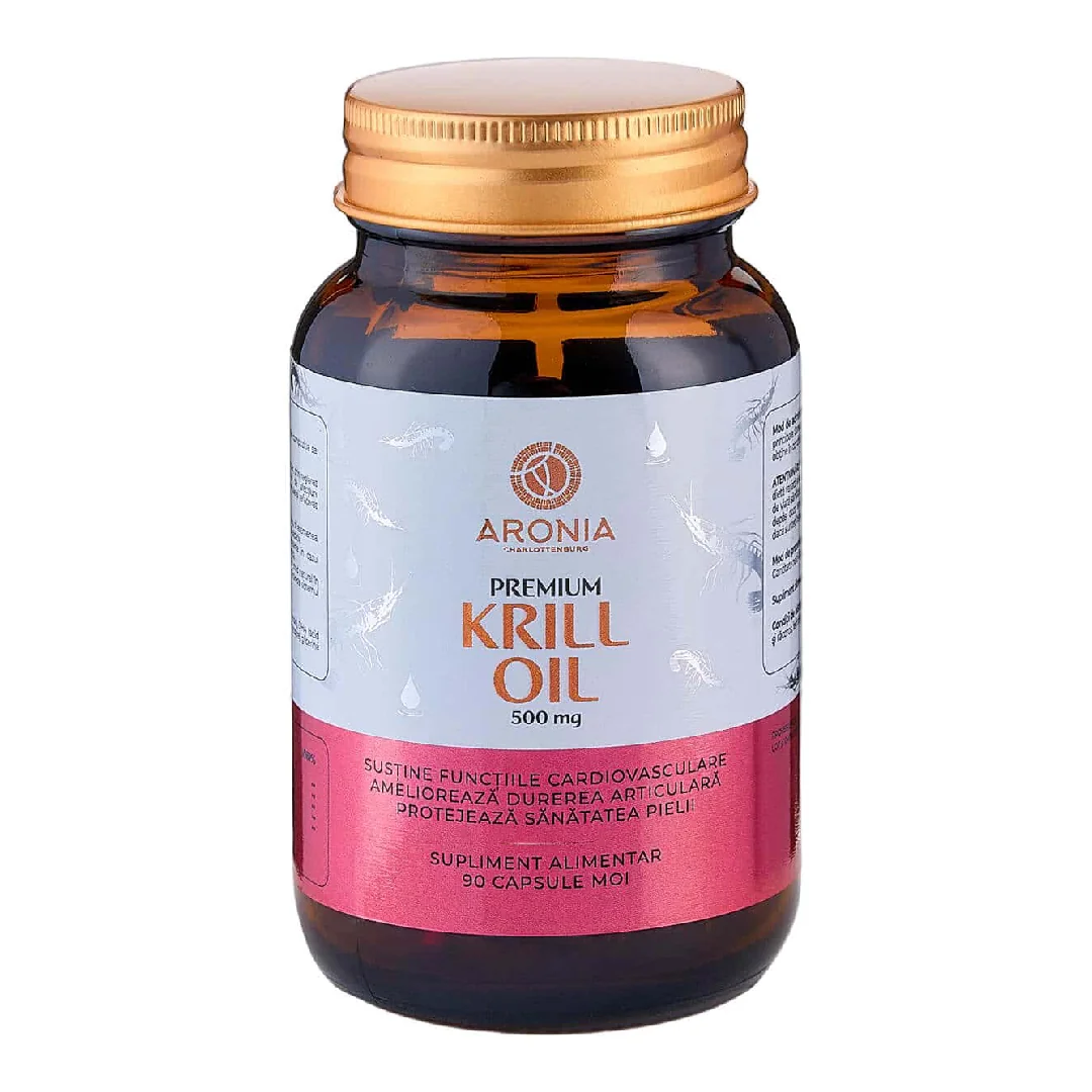 Premium Krill Oil, 500mg, 90 Capsule Moi, Aronia Charlottenburg