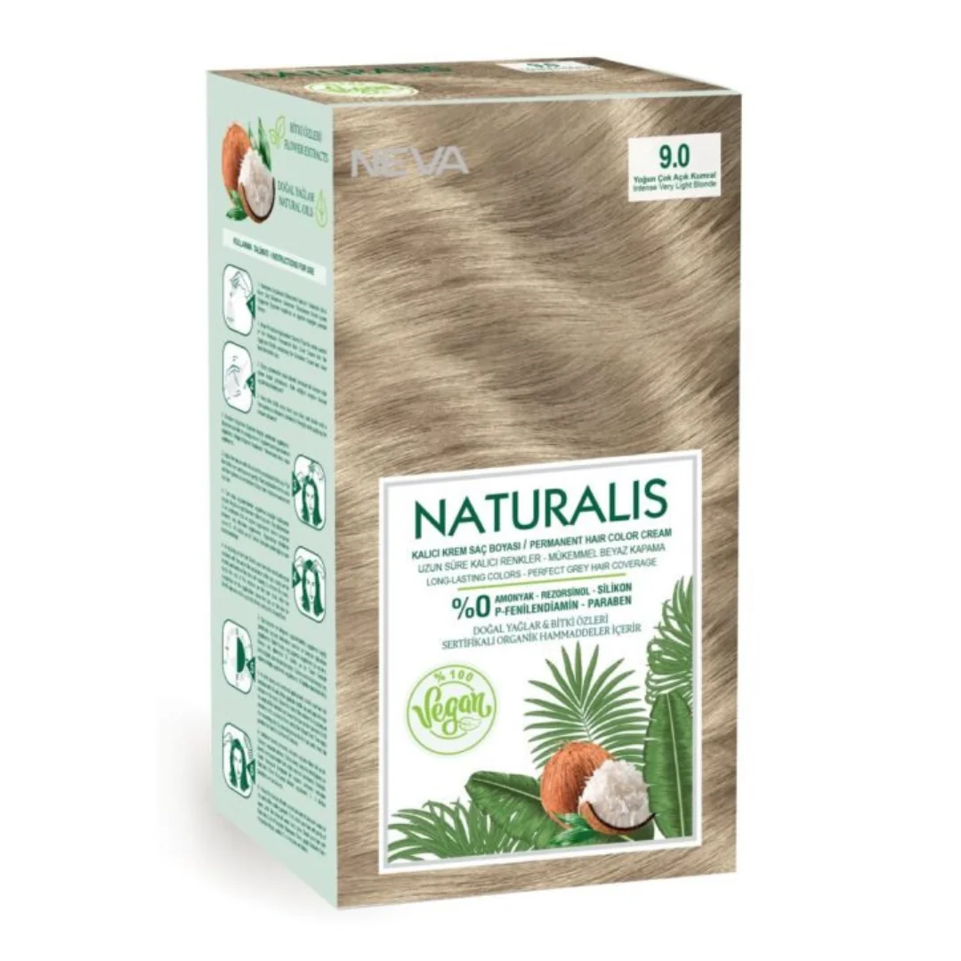 Vopsea De Par Blond Foarte Deschis, 9.0 Naturalis, 150Ml, Neva