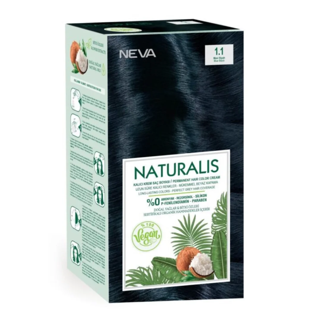 Vopsea De Par Negru Albastrui 1.1 Naturalis, 150 Ml, Neva
