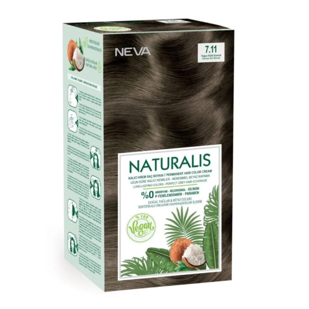Vopsea De Par Blond Cenușiu, 7.11 Naturalis, 150Ml, Neva