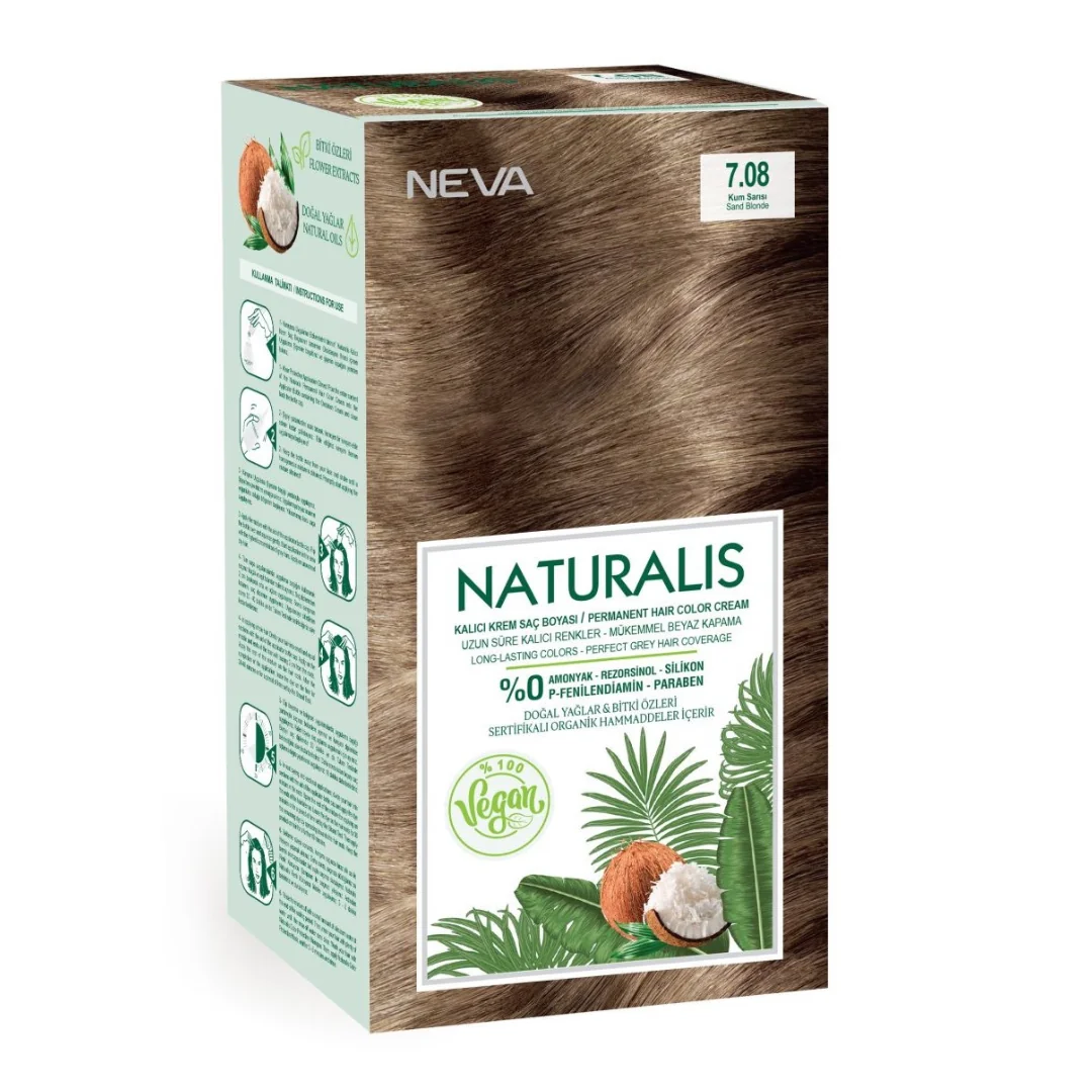Vopsea De Par Blond Nisipiu, 7.08 Naturalis, 150ml, Neva