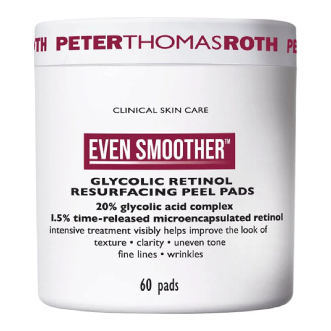 Dischete Peeling Even Smoother Glycolic Retinol Resurfacing Peel Pads, 60 Bucăți, Peter Thomas Roth