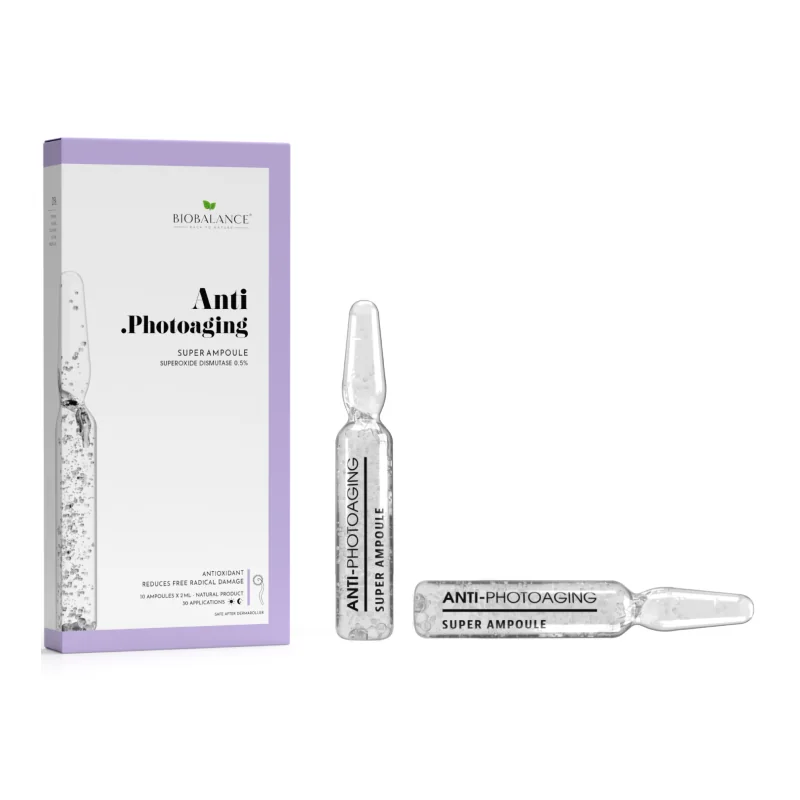 Fiole Concentrate Antioxidante, Cu Superoxid Dismutaza 0.5%, Anti-Photoaging, 10*2 Ml, Bio Balance