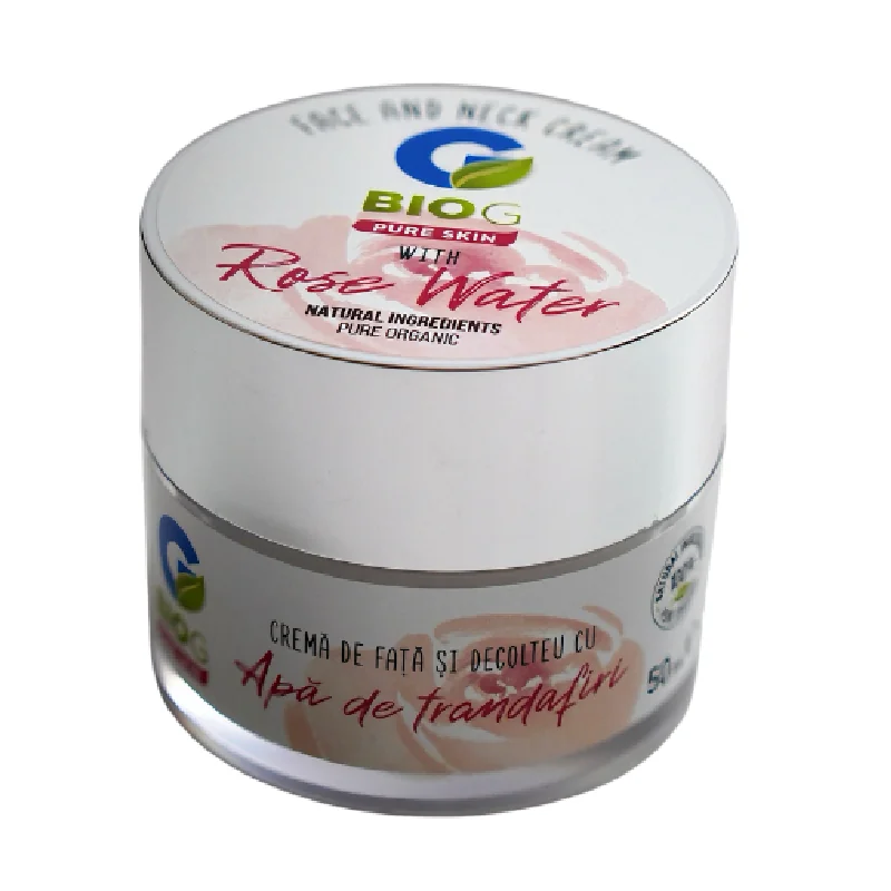 Crema Organica Si Hipoalergenica Pentru Fata Si Decolteu Pure Skin, 50 Ml, BIO G