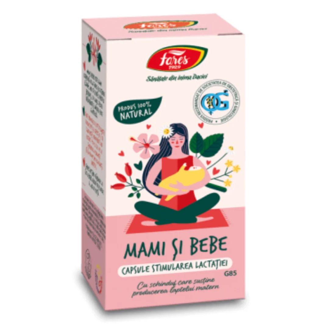 Stimularea Lactatiei Mami Si Bebe, 60 Capsule, Fares