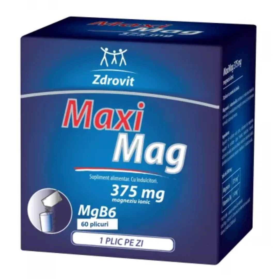 Maximag, 375 Mg Magneziu Ionic, 60 Plicuri, Zdrovit