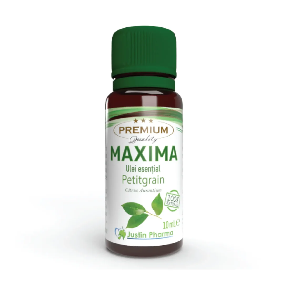 Ulei Esential Petitgrain Maxima, Uz Extern, 10 Ml, Justin Pharma