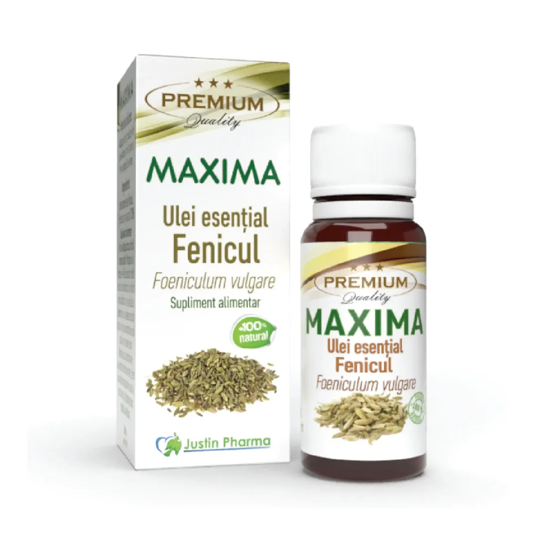 Ulei Esential Fenicul Maxima, Uz Intern, 10 Ml, Justin Pharma