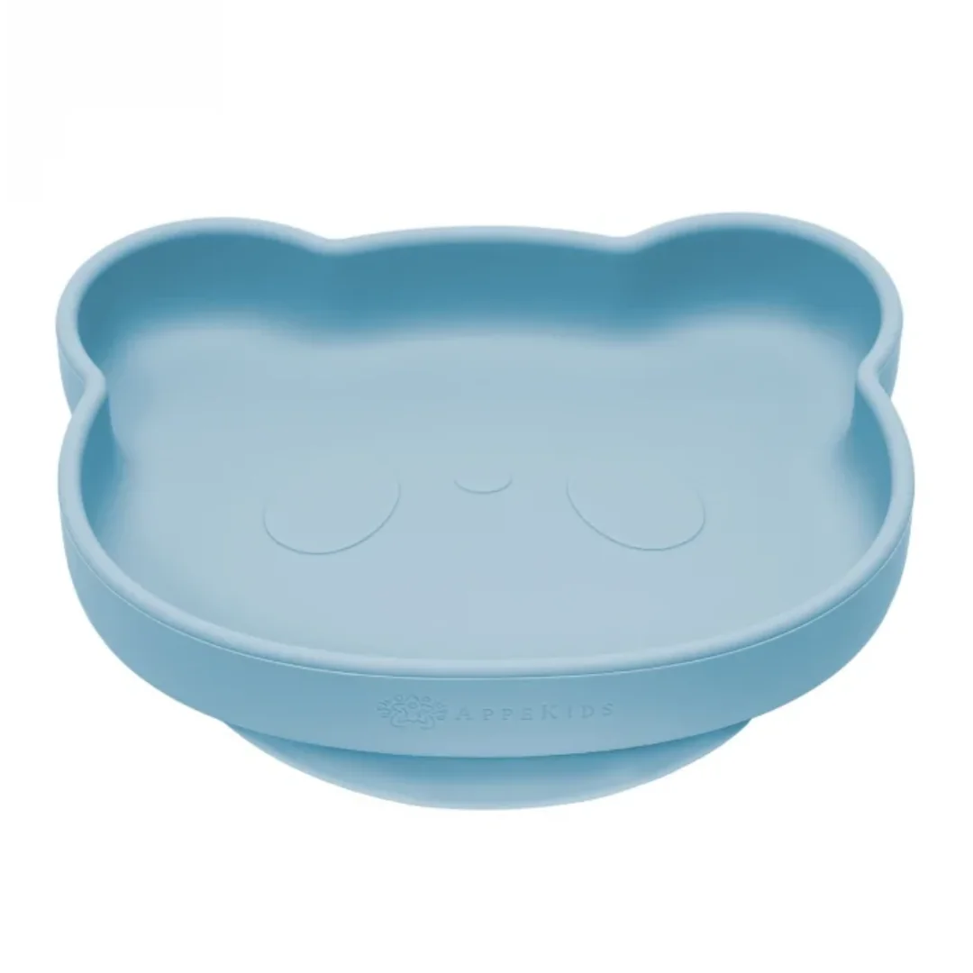 Farfurie Din Silicon Cu Ventuză The Little Bear, +6 Luni, Aqua Blue, Appekids