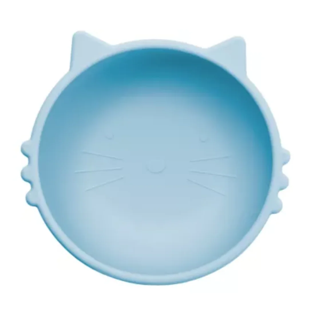 Bol Din Silicon Kitty I, 6 Luni+, Aqua Blue, Appekids