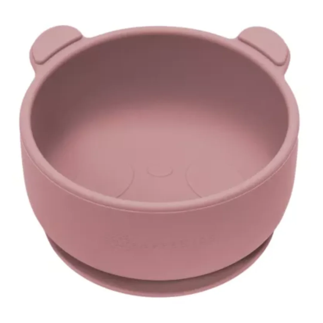 Bol Din Silicon Little Bear, 6 Luni+, Old Rose, Appekids