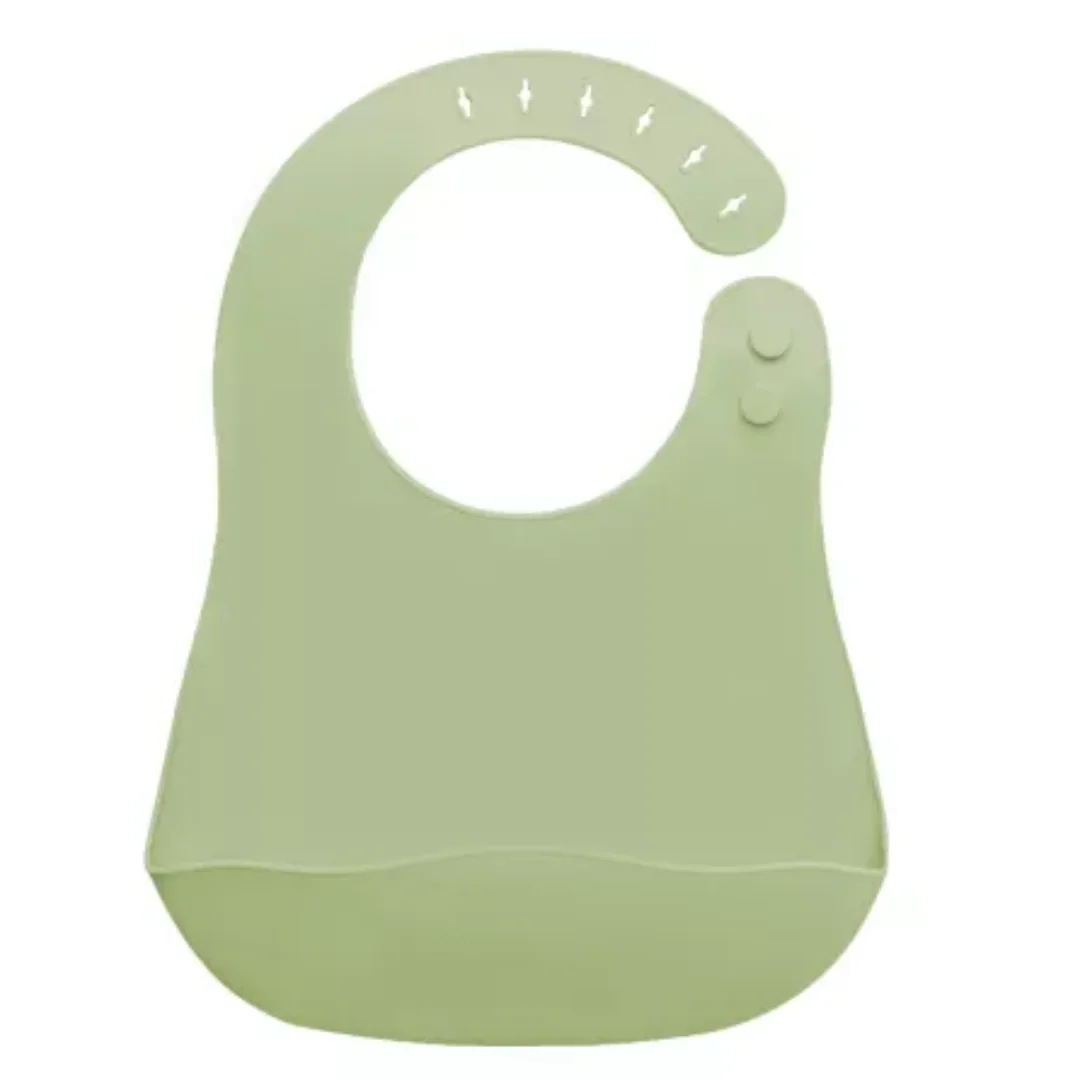 Baveta Din Silicon Cu Buzunar, 6 Luni+, Raw Green, Appekids