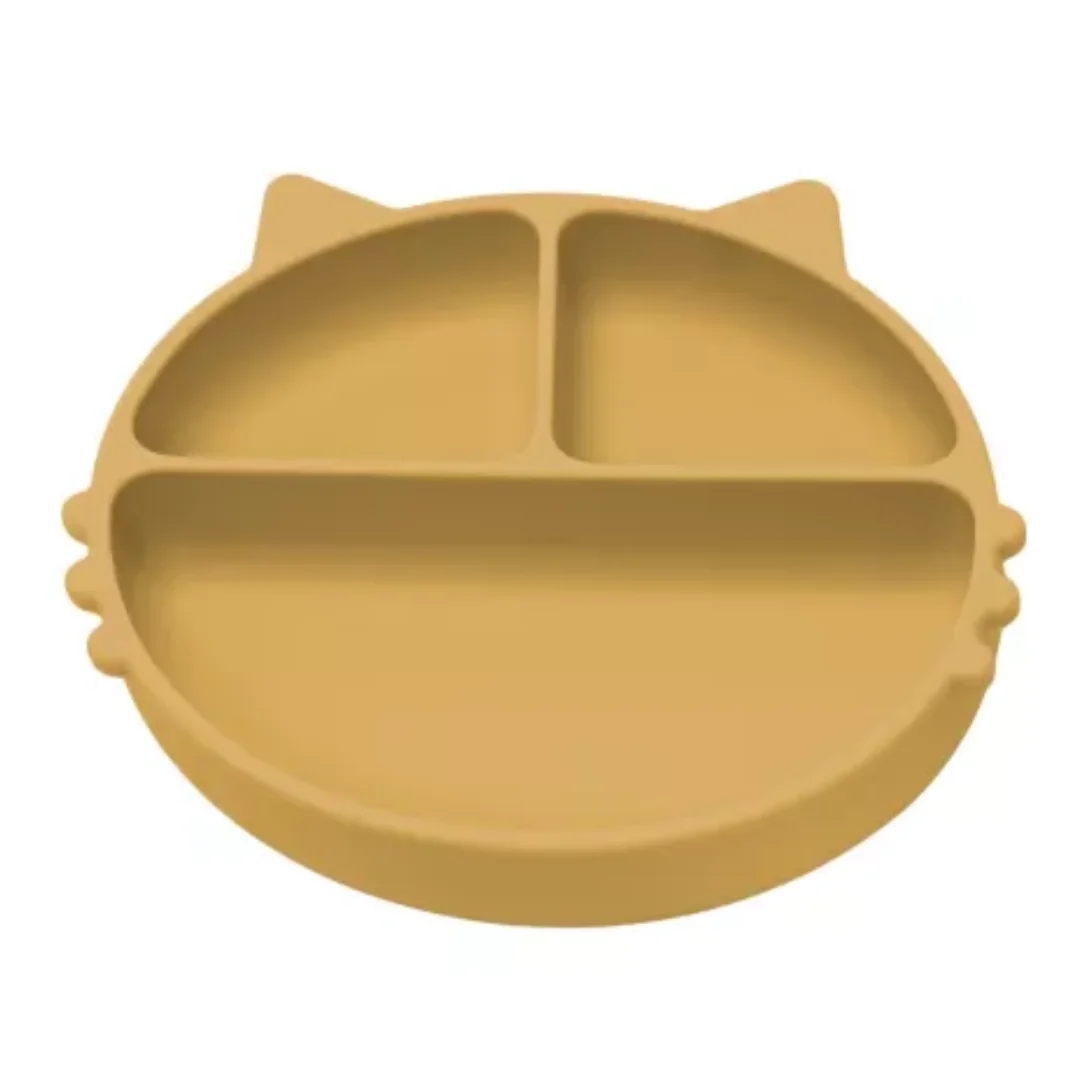 Farfurie Compartimentată Din Silicon Kitty, 6 Luni+, Honey, Appekids