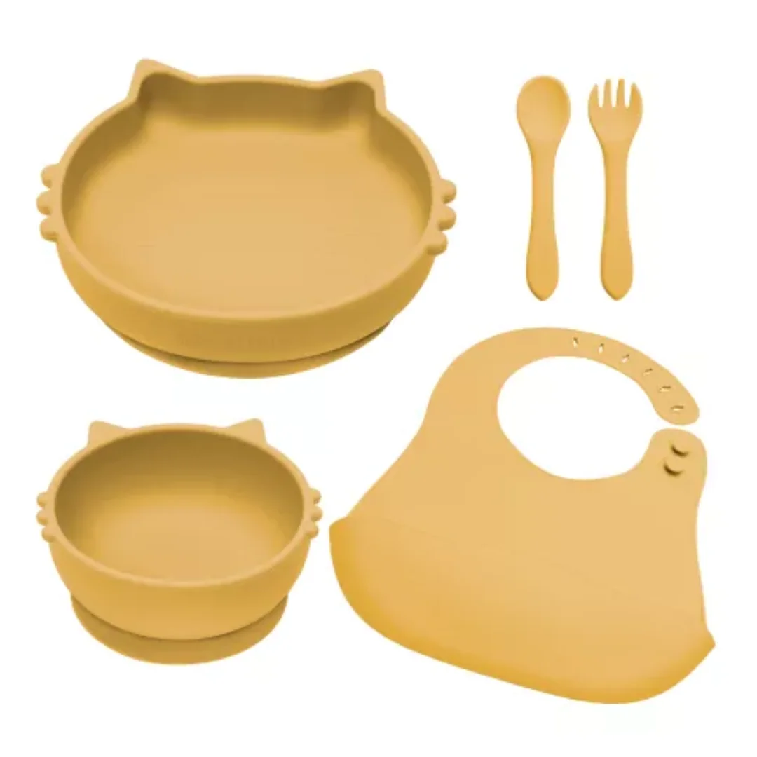Set Diversificare Din Silicon Kitty, 6 Luni+, Honey, Appekids