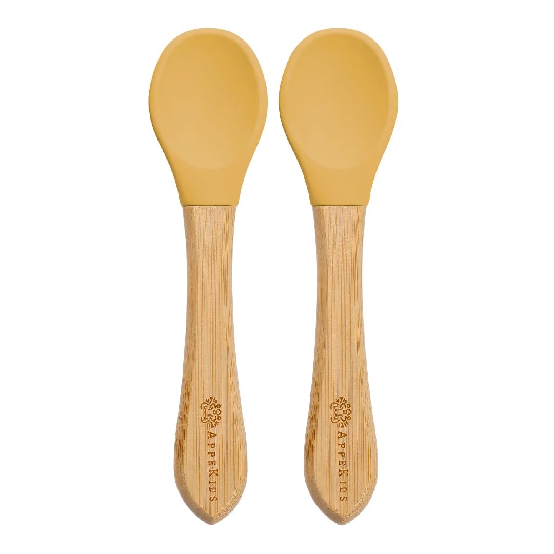 Set Lingurite Din Bambus, 6 Luni+, Honey, Appekids
