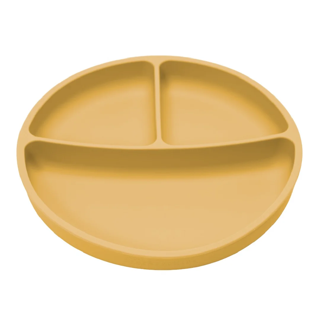 Farfurie Compartimentată Din Silicon Cu Ventuză, 6 Luni+, Honey, Appekids