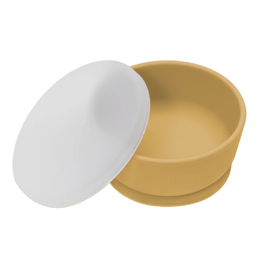 Bol Din Silicon Cu Capac, 6 Luni+, Honey, Appekids