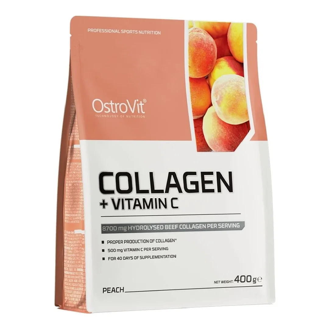 Colagen Cu Vitamina C, Aroma De Piersica, 400g, OstroVit