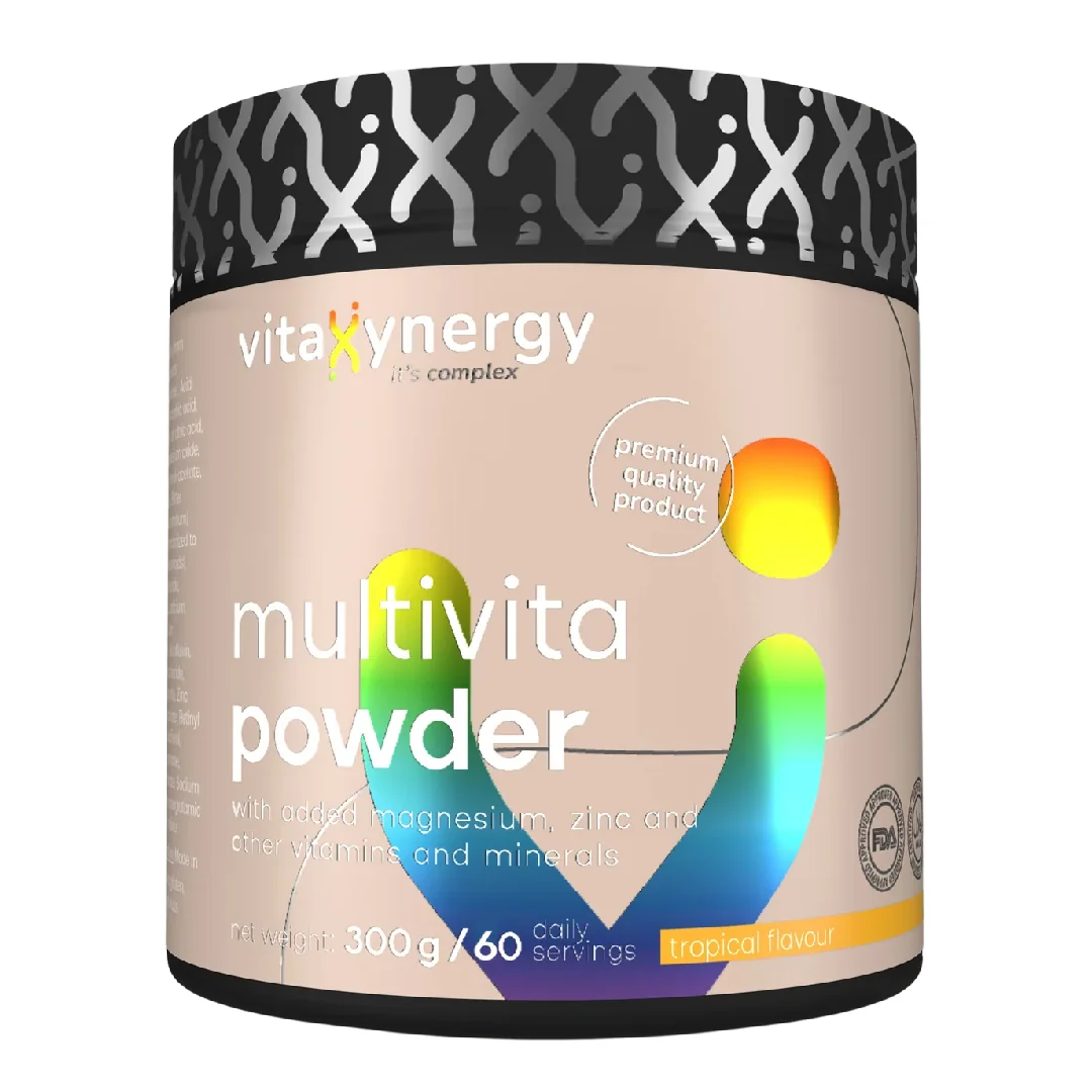 Multivitamine Pudra Cu Aroma Tropicala, 300g, Vitaxynergy
