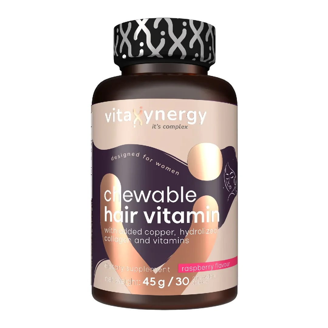 Vitamine Masticabile Pentru Par, 30 Tablete, Vitaxynergy