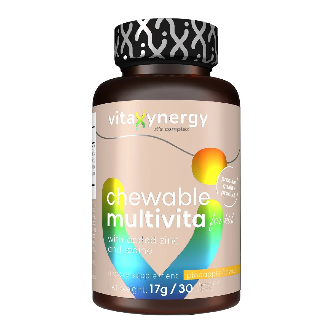 Multivitamine Masticabile Pentru Copii, 30 Tablete, Vitaxynergy