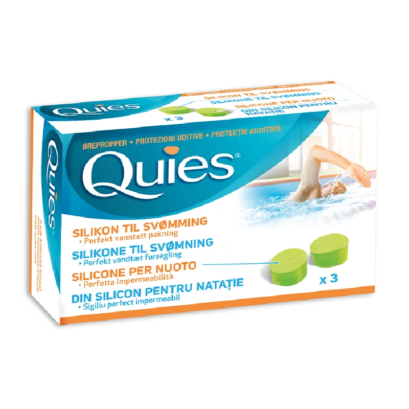 Dopuri Din Silicon Pentru Inot, 6 Bucăți, Quies