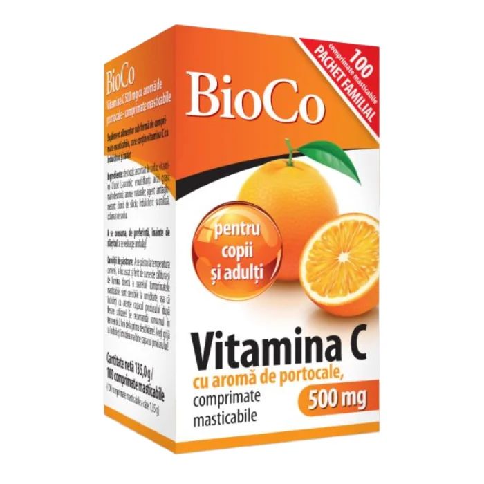 Vitamina C 500mg, 100 Comprimate, BioCo