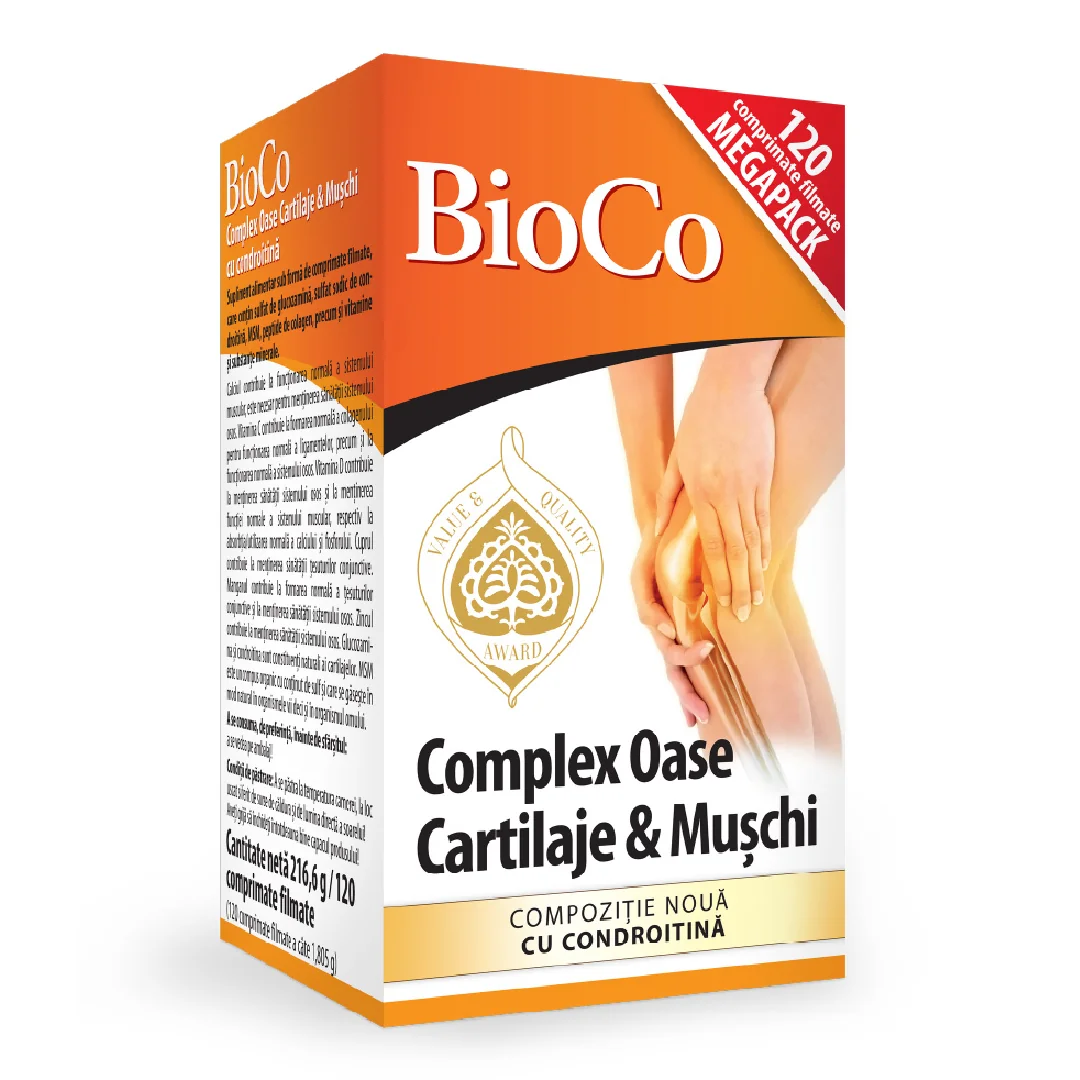 Complex Oase Cartilaje Muschi Cu Condroitina, 120 Comprimate, BioCo
