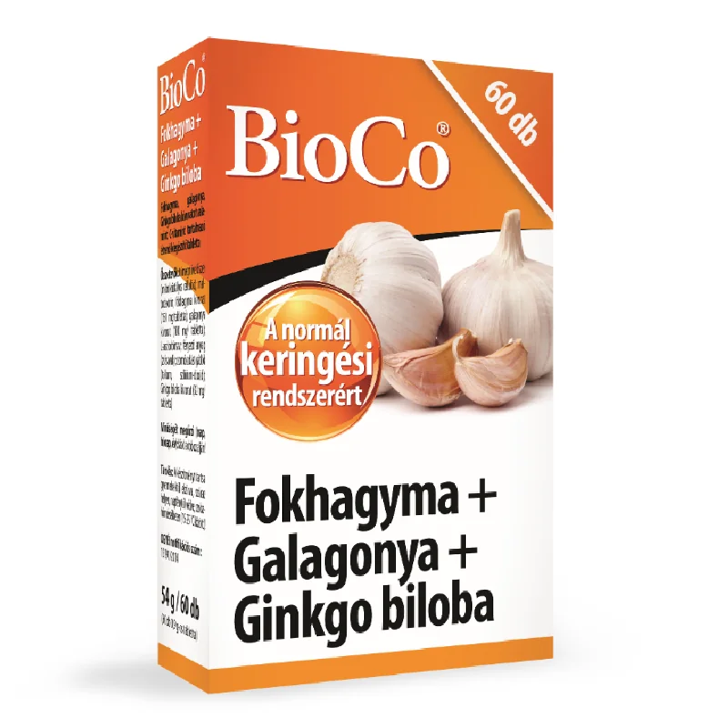 Usturoi + Păducel + Ginkgo Biloba, 60 Comprimate, BioCo