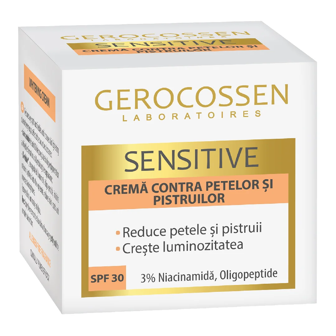 Crema Contra Petelor Si Pistruilor SPF30 Sensitive, 50 Ml, Gerocossen