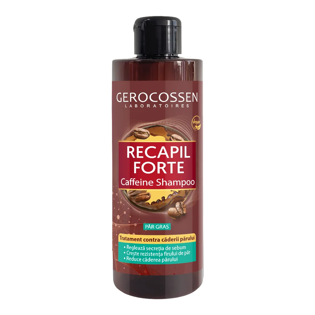 Sampon Cu Cofeina Pentru Par Gras Recapil Forte, 400 Ml, Gerocossen