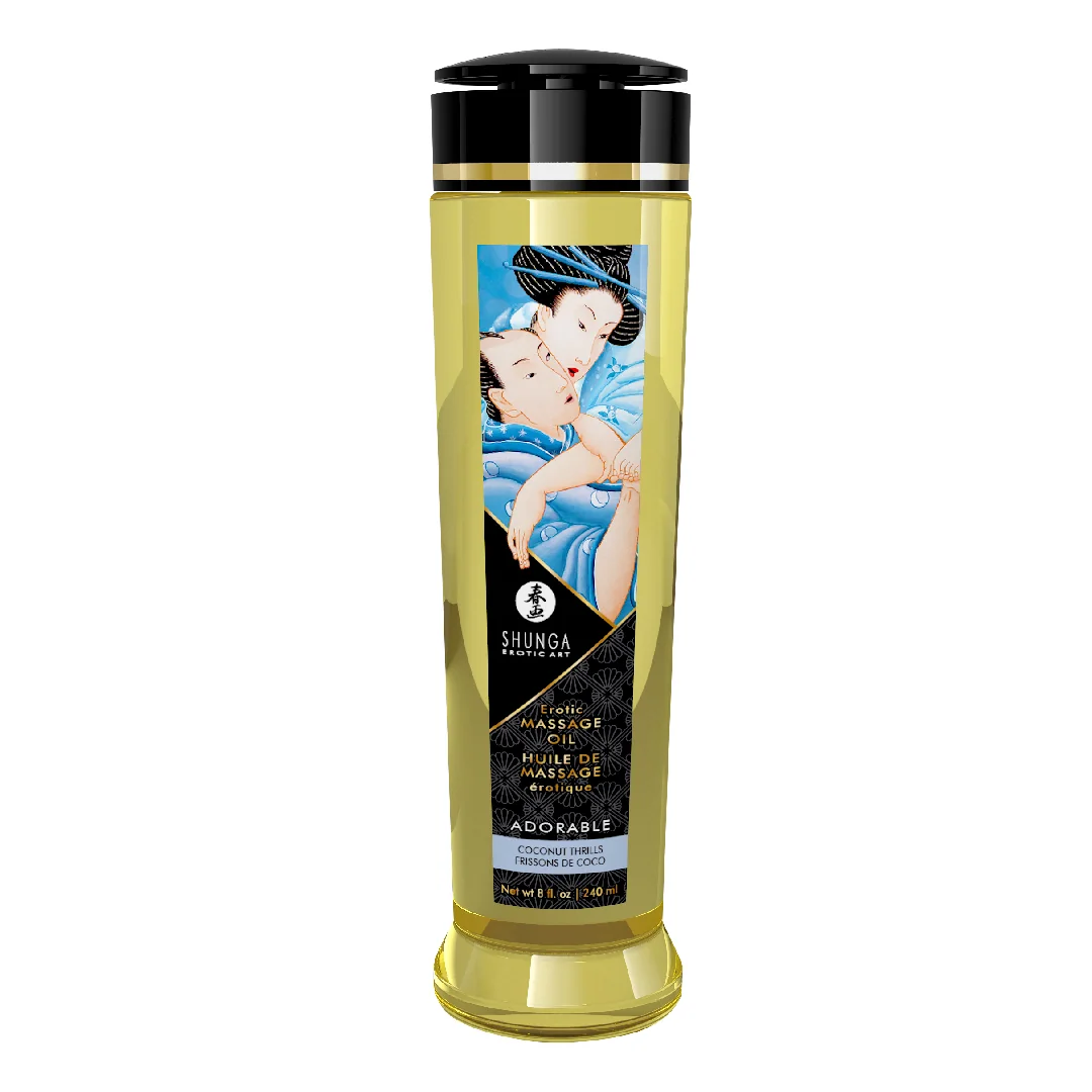 Ulei Pentru Masaj Erotic Adorable Coconut Thrills, 240ml, Shunga Erotic Art