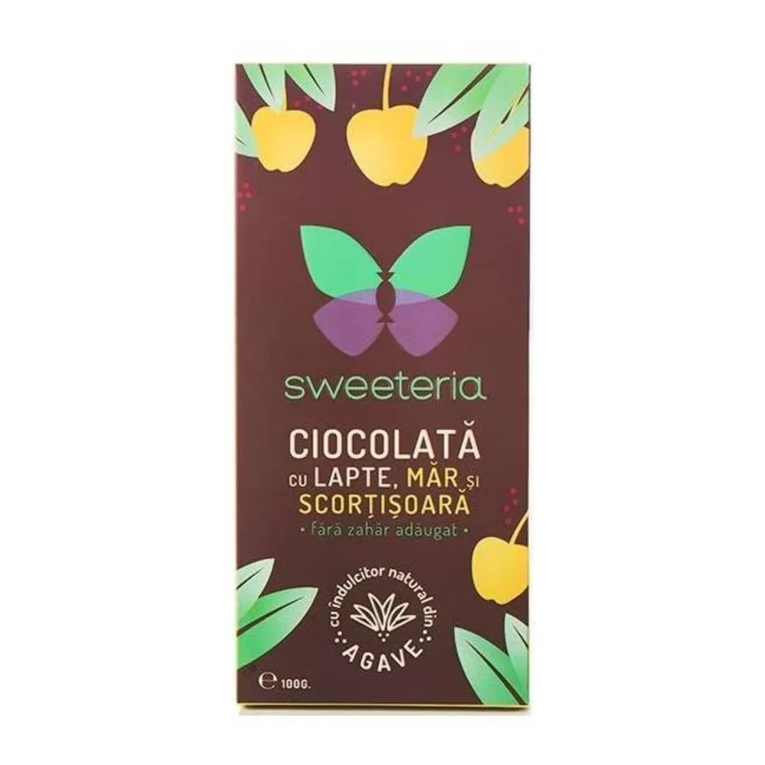 Ciocolata Cu Lapte, Mar Si Scortisoara 100g, SWEETERIA