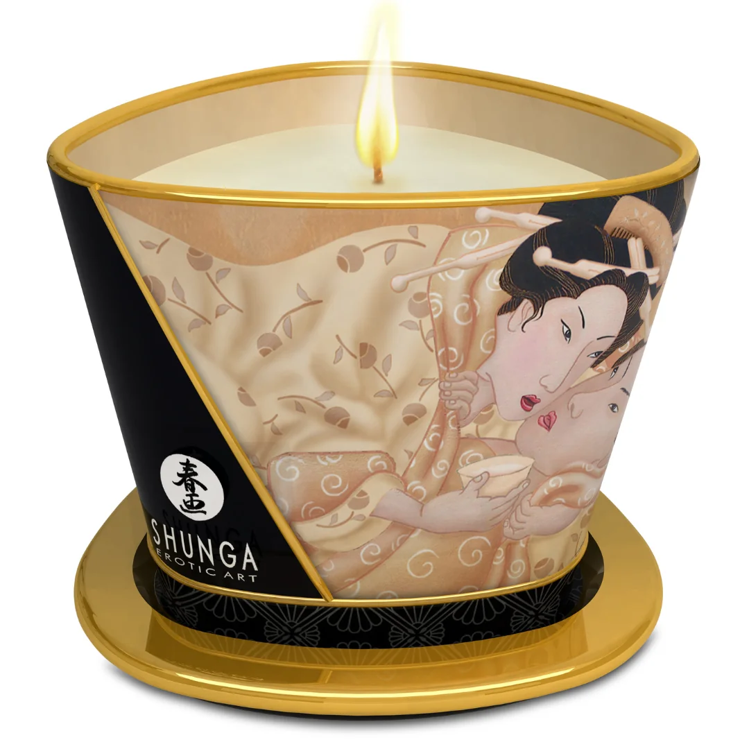 Lumanare Pentru Masaj Erotic Vanilla, 170ml, SHUNGA Erotic Art
