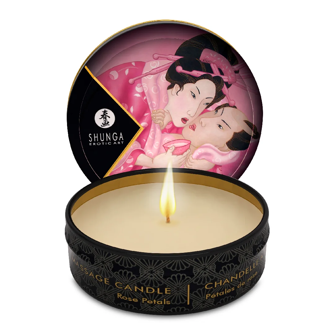 Lumanare Pentru Masaj Erotic Rose Petals, 30 Ml, Shunga Erotic Art