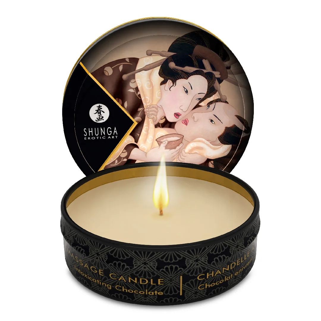 Lumanare Pentru Masaj Erotic Excitation Chocolate, 30 Ml, Shunga Erotic Art