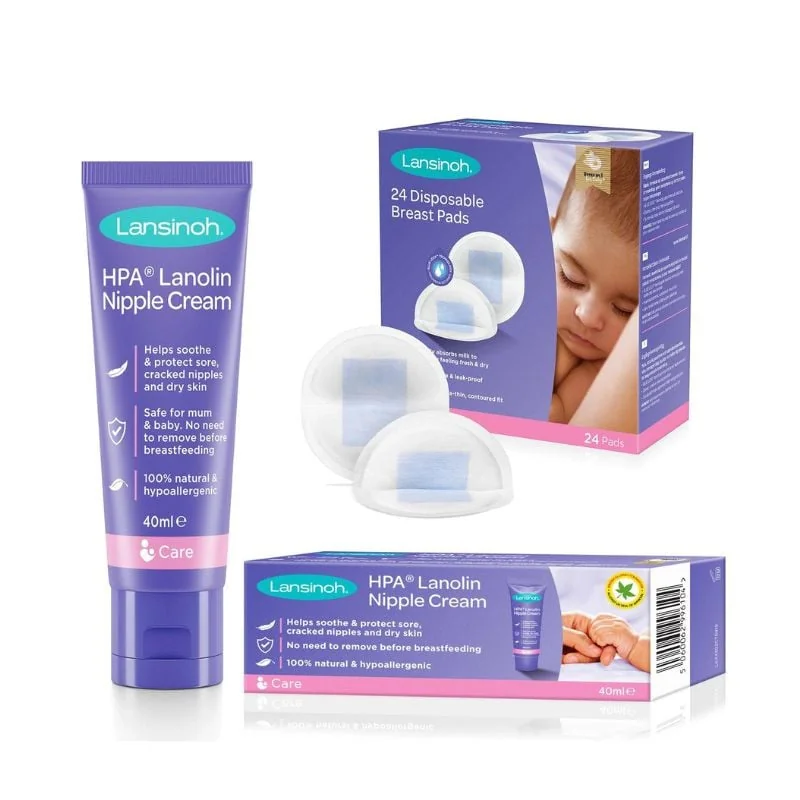 Pachet Hpa Lanolin Crema 40ml + Tampoane De San 24 Bucăți, Lansinoh