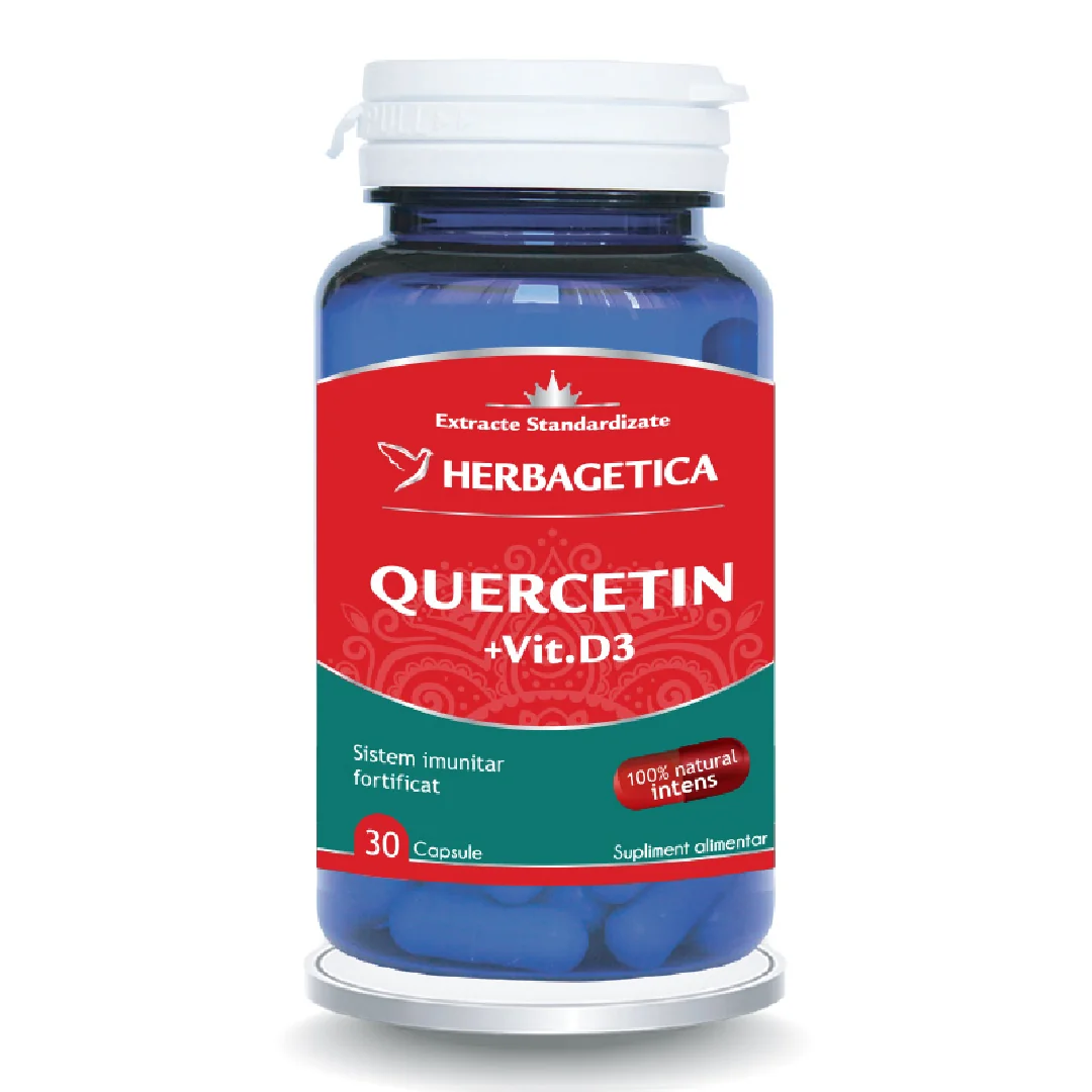 Quercetin Cu Vitamina D3, 30 Capsule, Herbagetica