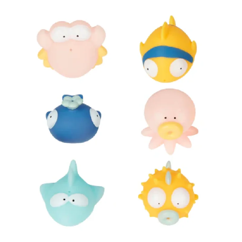 Jucarii De Baie Rigolo Splash, 6 Bucati, BADABULLE