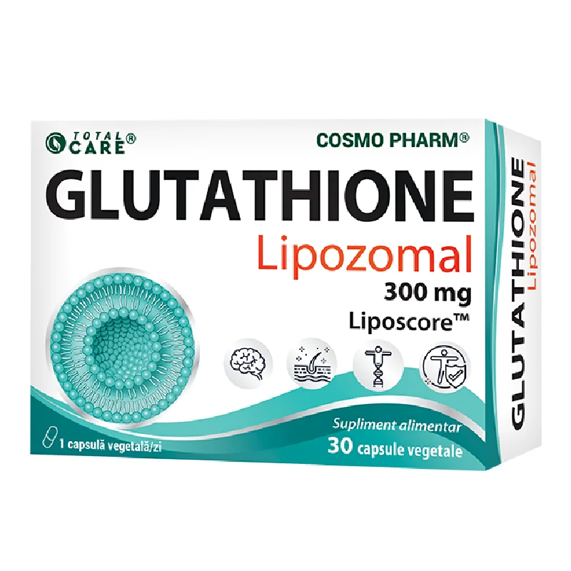 Glutathione Lipozomal, 300 Mg, 30 Capsule Vegetale, Cosmo Pharm