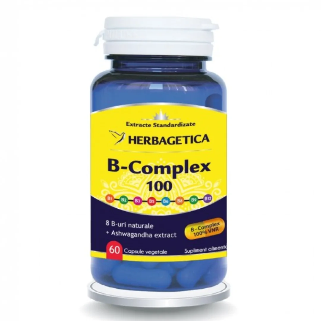 B Complex 100, 60 Capsule, HERBAGETICA