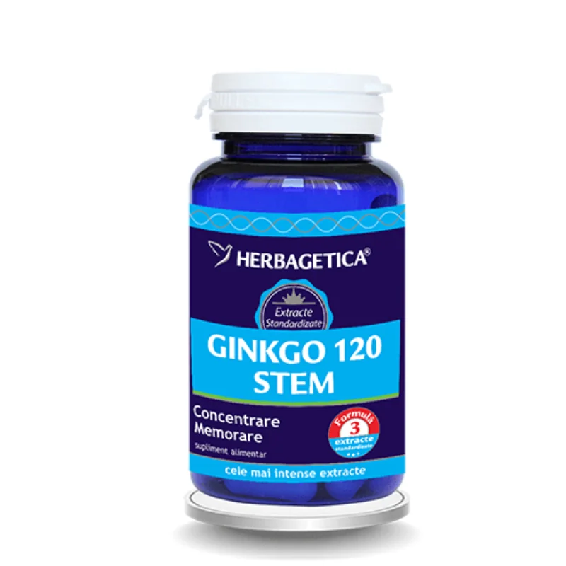 Ginkgo 120 Stem, 30 Capsule, Herbagetica