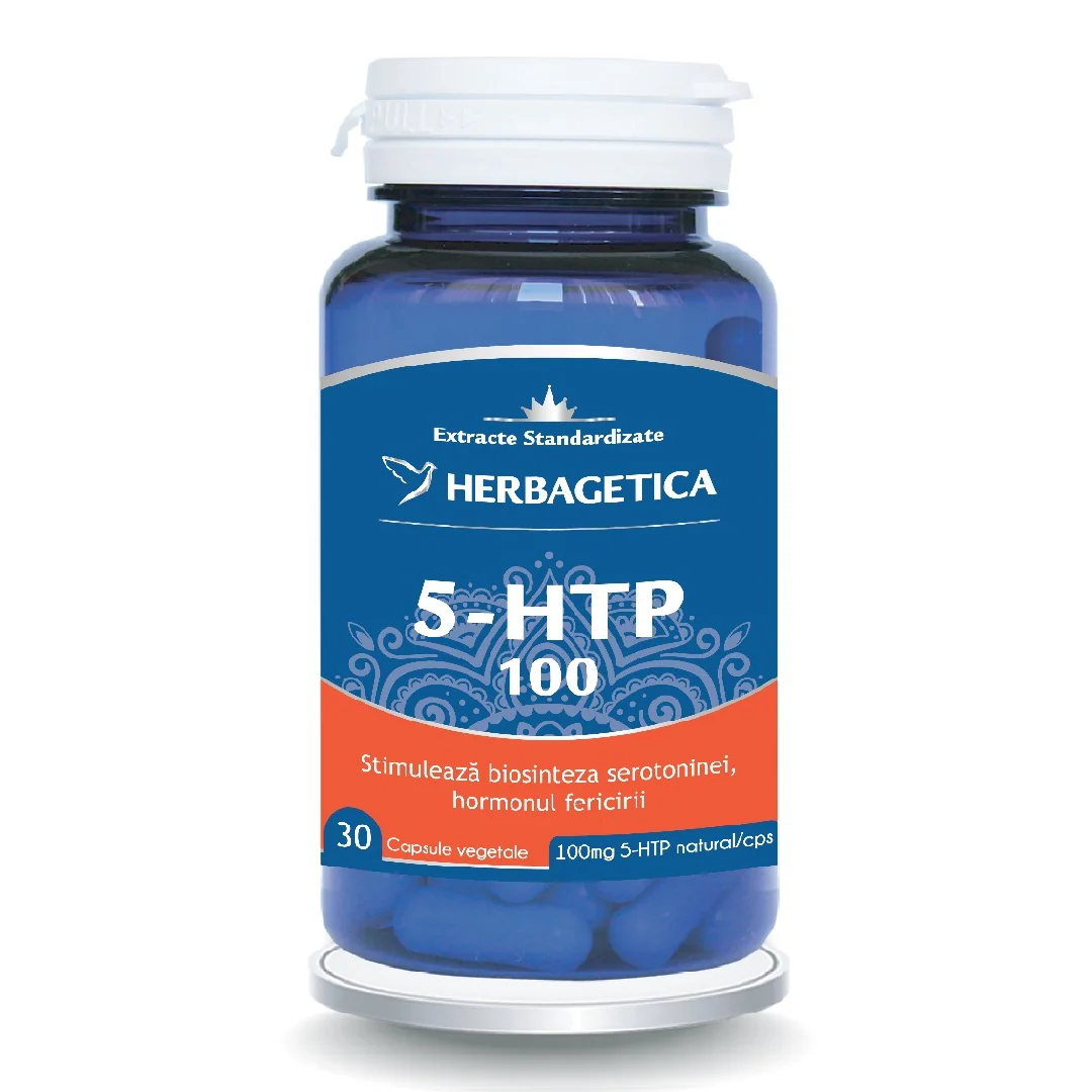5 HTP 100 Zen Forte, 30 Capsule, Herbagetica