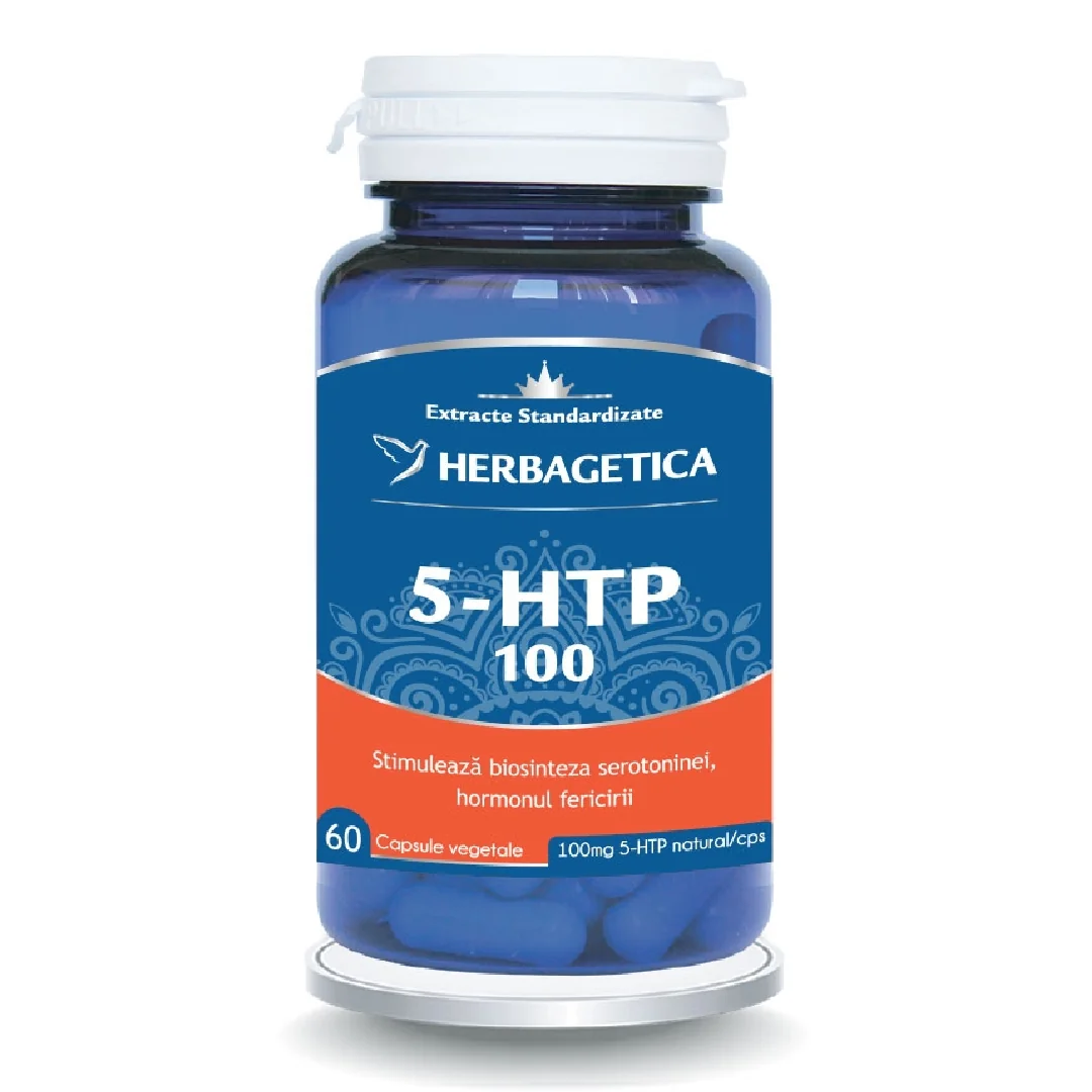 5 HTP 100 Zen Forte, 60 Capsule, Herbagetica